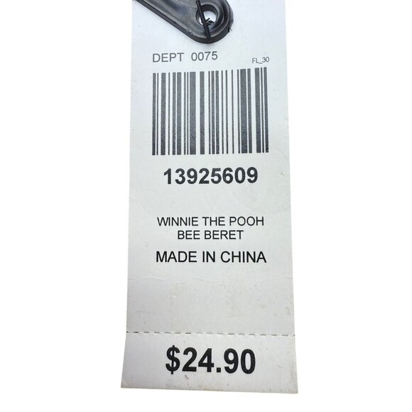 Disney BoxLunch Red Mens Wool Pooh Beret Hat Embroidered Graphics OS - Picture 8 of 14